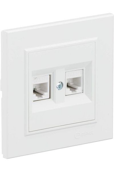 STOREMAX Bystoreby Dual Data Socket (2 Pieces Cat5) White Newdesing 646268