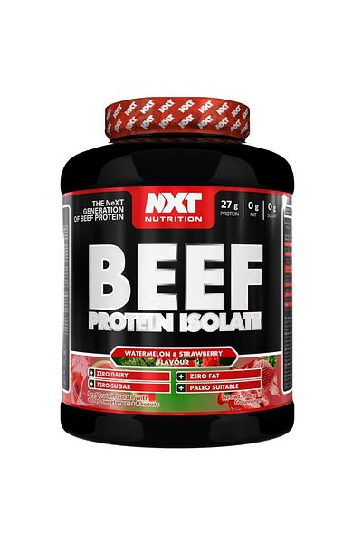 NXT Nutrition Beef Isolate, Strawberry Watermelon, 4 LB, High-Quality Protein