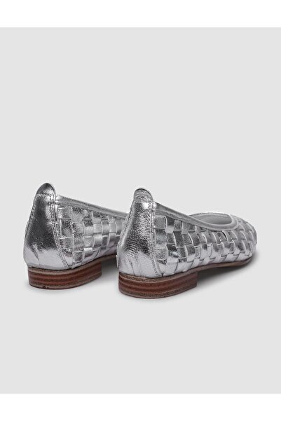 Cabani 100% Genuine Leather Gray Women's Ballerinas