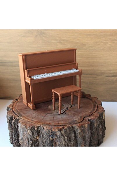 TRENDİN YOLU kahve sunumu minyatür dekor ürünü sunum kahverengi piyano