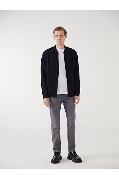LC Waikiki Ανδρικό φούτερ με φερμουάρ New Season College με μακρυμάνικο γιακά - S50822Z8