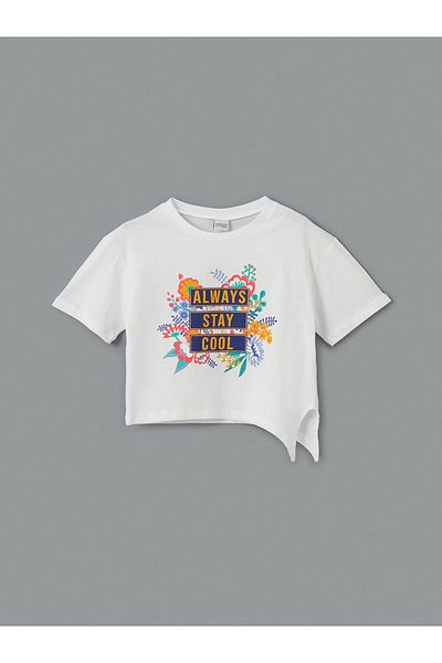 LC Waikiki Νέα σεζόν Crew Neck Girl's Tisort - S5JD01Z4
