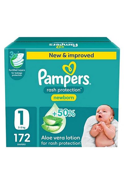 Pampers NO 1(2-5KG) BOX 172 PEC