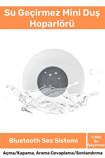 Carlburn Deluxe Serisi Vantuzlu Su Geçirmez Şarjlı Mini Bluetooth Özellikli B...