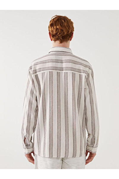 LC Waikiki XSIDE Regular Fit Довгорукавна смугаста сорочка для чоловіків