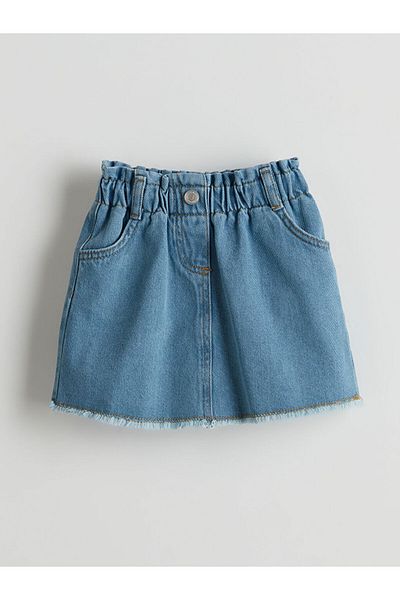 LC Waikiki Fustă de blugi pentru fete LCW Kids, cu talie elastică