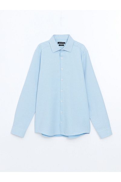 LC Waikiki Pánská košile Dobby s dlouhým rukávem LCW Slim Fit