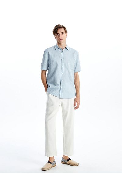LC Waikiki Standard Pattern Linen Blended Men's Trousers