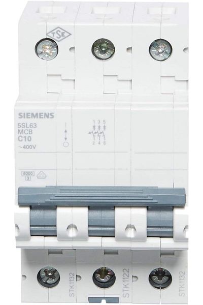 STOREMAX Jvnnastore 10A; 3 Phase; 5Sl Classic Automatic Fuse with Switch; 6Ka; C Type; Slow Character