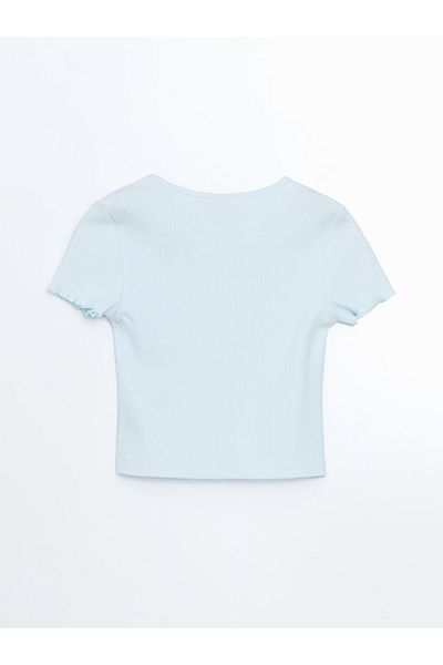 LC Waikiki Tricou pentru fete cu gât crew de sezon nou - S5KB53Z4