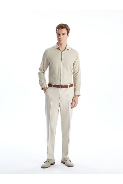 LC Waikiki Cămașă Dobby cu mânecă lungă LCWAIKIKI Formal Slim Fit pentru bărbați