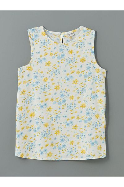 LC Waikiki Lcw Crew Neck Floral Girl's Blouse