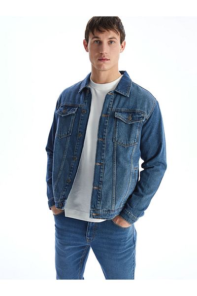 LC Waikiki Jachetă de jeans pentru bărbați cu ajustare standard