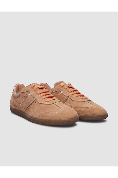 Cabani Light Orange Suede - 100% Genuine Leather Women's Sneakers with Laces