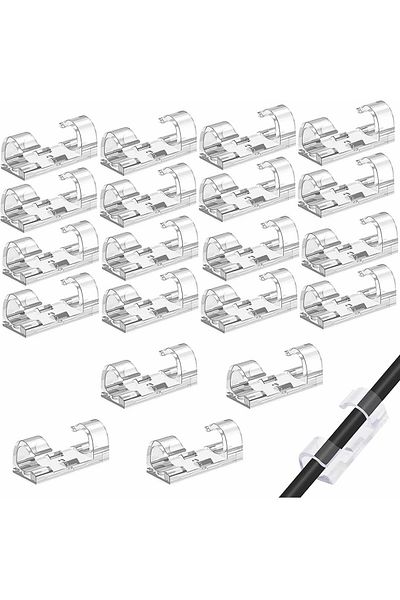 STOREMAX Bystoreby Cable Organizer Clip, Suitable for Tiles Glass Table Adhesive Cable Organizer Kl