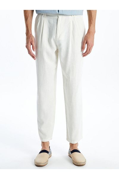 LC Waikiki Standard Pattern Linen Blended Men's Trousers