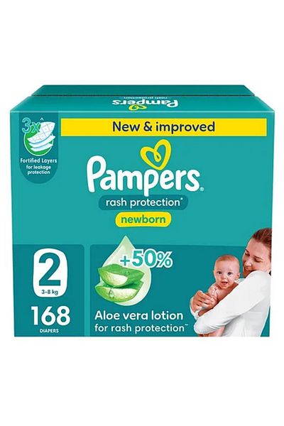 Pampers NO 2(3-6KG) BOX 168 PEC