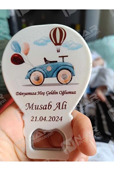 doğrukan 40 Adet Yenidoğan Açacak Magnet Hediyelik Arabalı Balonlu.