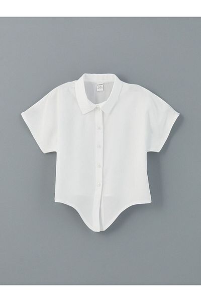 LC Waikiki Cămașă de bază pentru fete cu mâneci scurte (S5)