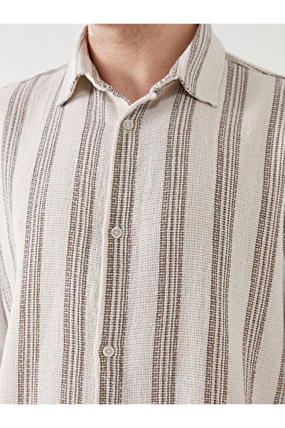 LC Waikiki XSIDE Regular Fit Довгорукавна смугаста сорочка для чоловіків