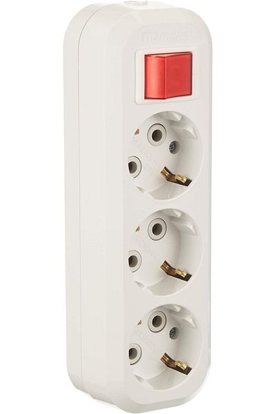 MCreative Group Socket, Triple, Switched, Grounded, Terminal Block