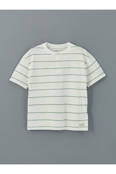LC Waikiki Lcw Crew Neck Striped Girls' T-Shirt and Trousers 2Pcs Fast Fashion