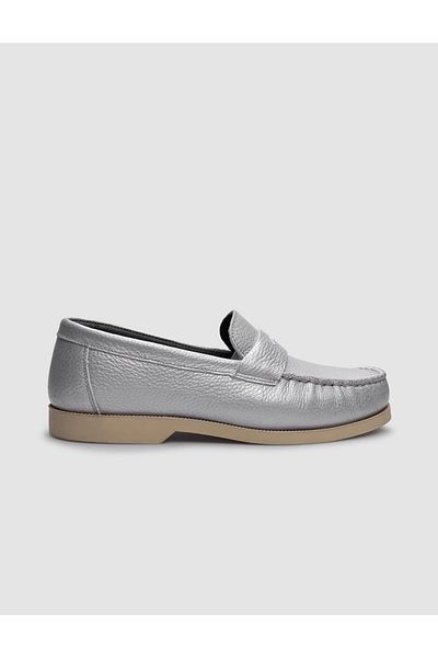 Cabani Genuine Leather Gray Women's Casual Shoes