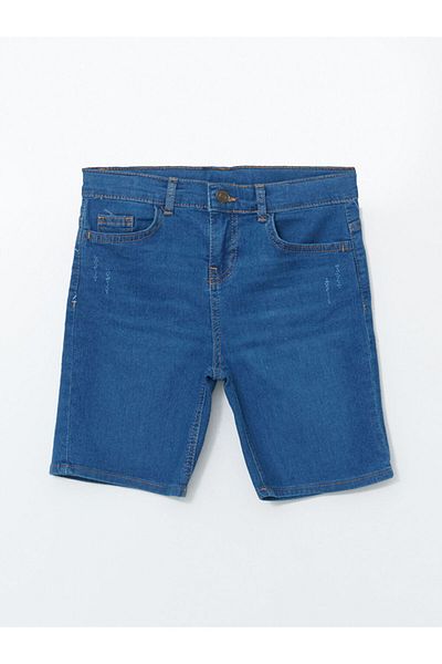 LC Waikiki New Season Boys' Jean Shorts with Adjustable Elastic Waist - S5L661Z4