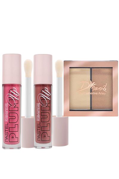 Pastel Plump up 212 and 211 Plumping Lip Gloss + Dynamic Highlighter