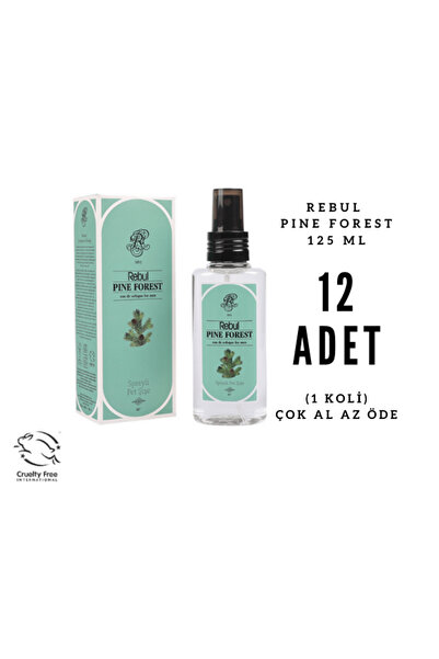Rebul Pine Forest - Çam Ormanı Edc 125ml Sprey Pet Şişeli Kolonya 12 Adet (1 Koli)