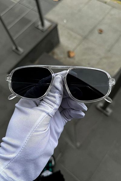 Roger Bacon Uv400 Glass Clear-Black Sunglasses for Women and Men