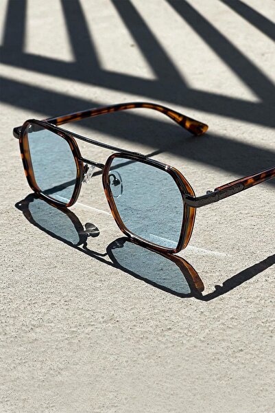 Roger Bacon نظارات شمسية للجنسين باللون الأزرق الفهد، حماية من الأشعة فوق الب...