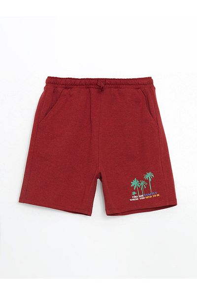 LC Waikiki Lcw Eco Red Elastic Waist Boy Shorts