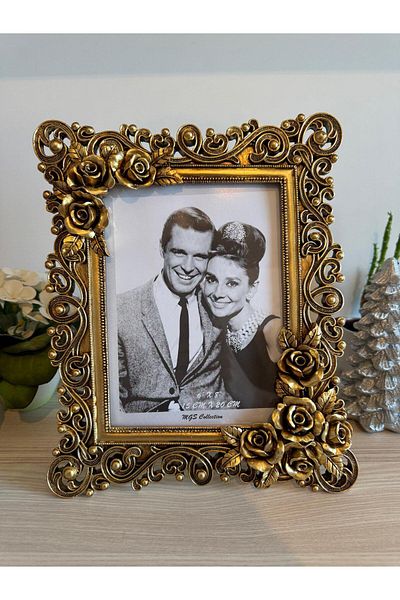 MGS COLLECTION Decorative Picture Frame Rose Motif Gülşah Frame 15X20 cm