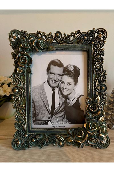 MGS COLLECTION Decorative Picture Frame Rose Motif Gülşah Frame 15X20 cm