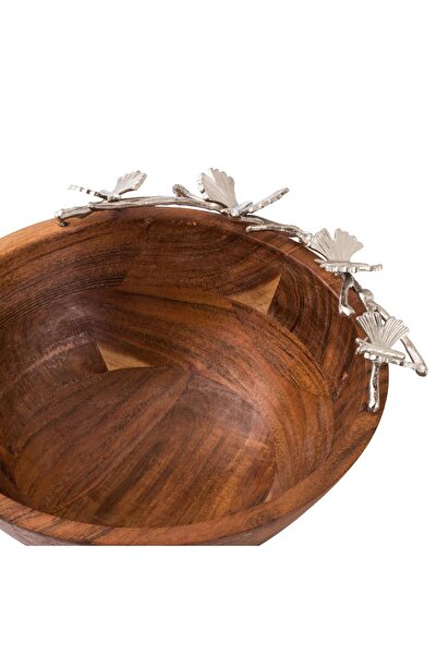 Dania Round wooden fruit plate, size 25 cm