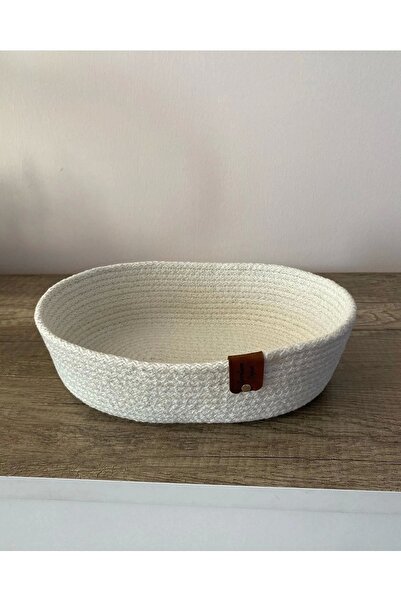 Sevdam Sepet Μίνι καλάθι για πετσέτες σε κρεμ χρώμα - Διακοσμητικά, βαμβακερά, ψάθινα και σχοινιά καλάθια