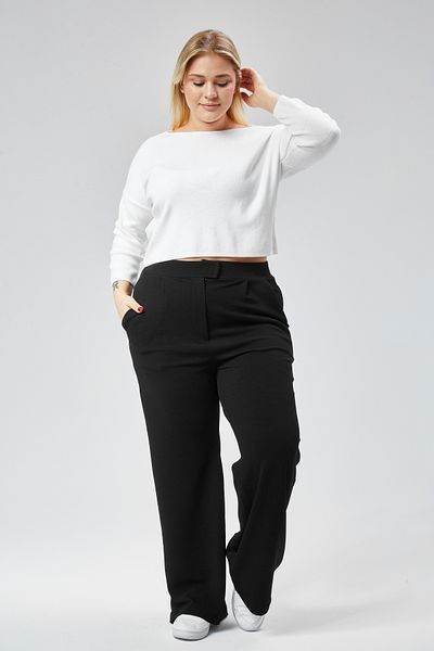 Symirna Women's Lycra Velcro Closure Oversize Palazzo Trousers