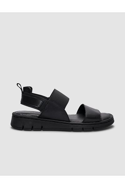 Cabani 100% Genuine Leather Black Women's Daily Sandals