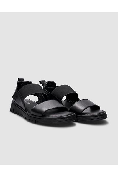 Cabani 100% Genuine Leather Black Women's Daily Sandals