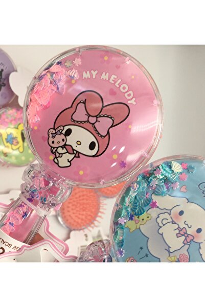 Livava مشط ميلودي جليتر للفتيات، دائري، وردي، 20x8