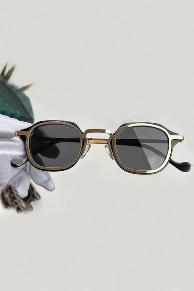 Roger Bacon Oval Unisex Black Sunglasses
