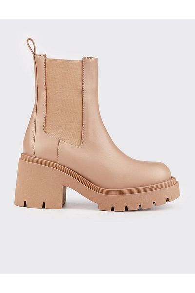 Cabani Genuine Leather Light Tpu Sole Tan Women's Daily Boots