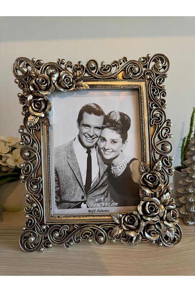 MGS COLLECTION Decorative Picture Frame Rose Motif Gülşah Frame 15X20 cm