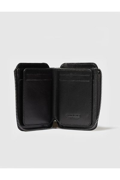 Cabani Genuine Leather Black Zippered Women's Wallet