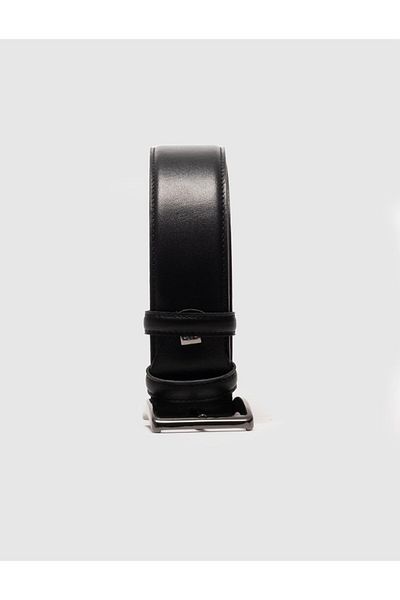 Cabani 100% Genuine Leather Men's Black 4 cm Classic Belt