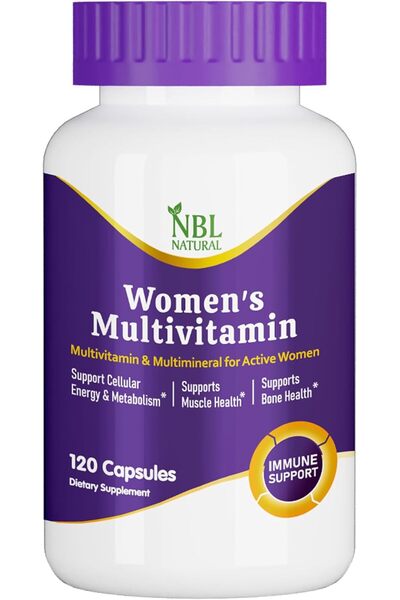 NBL Natural فيتامينات متعددة للنساء، تدعم الطاقة والعضلات وصحة العظام وتدعم ا...