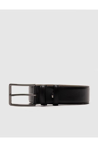 Cabani 100% Genuine Leather Men's Black 4 cm Classic Belt