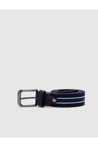 Cabani Knitwear Navy Blue - Blue Men's Elastic Casual Belt