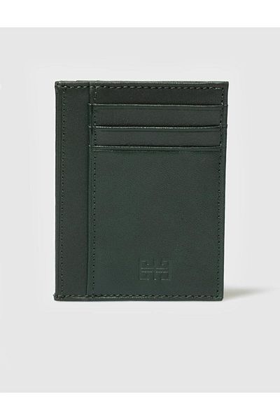 Cabani Genuine Leather Green Card Holder